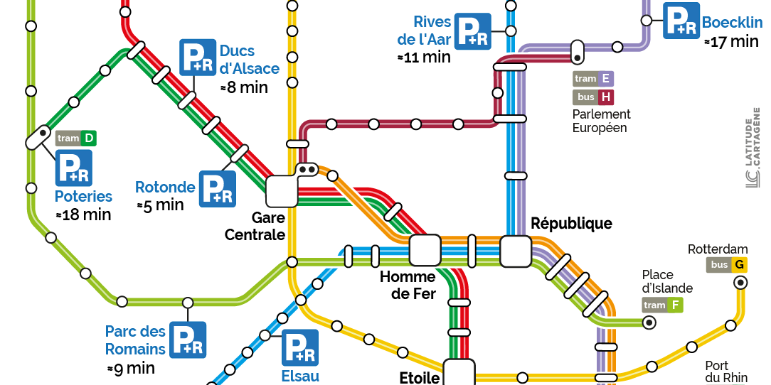 Cartographie Parking-Relais CTS